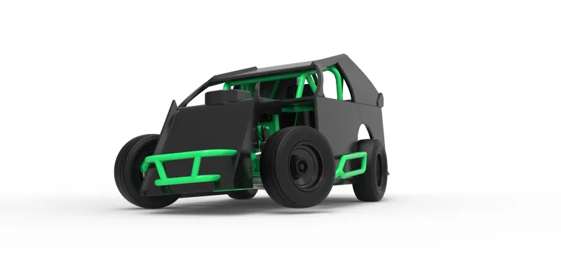 Mod Lite Race car while turning Scale 1:25 - Model preview 6