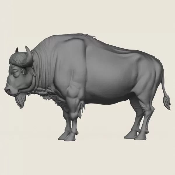 Wild Buffalo Print Ready 3D Model - Model preview 3