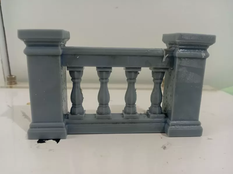 Architectural Balustrade – Resin Miniature Railing - Model preview 12