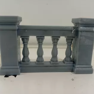 Architectural Balustrade – Resin Miniature Railing - Model thumbnail 12