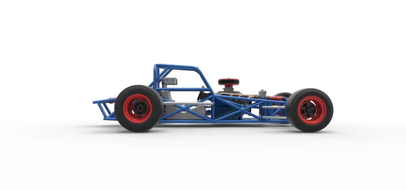 Supermodified front engine race car Base Version 4 Scale 1:25 - Model preview 22