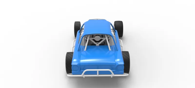 Vintage Dirt Modified stock car Version 10 Scale 1:25 - Model preview 17