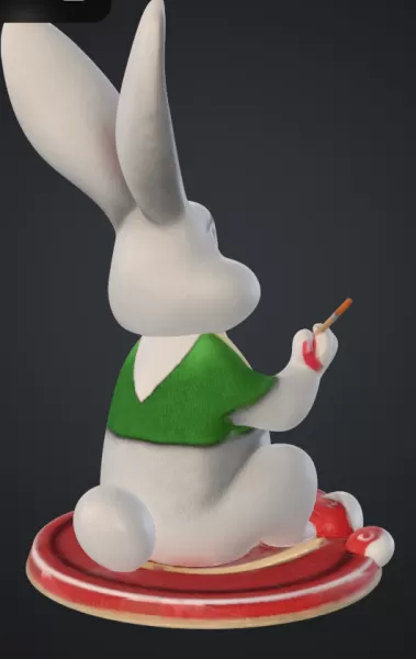 Hase bemalt ei - Model preview 3