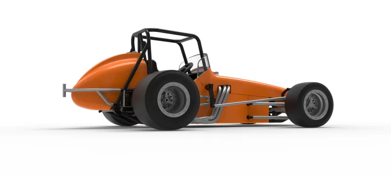 Vintage Pavement Sprint car Scale 1:25 - Model preview 21
