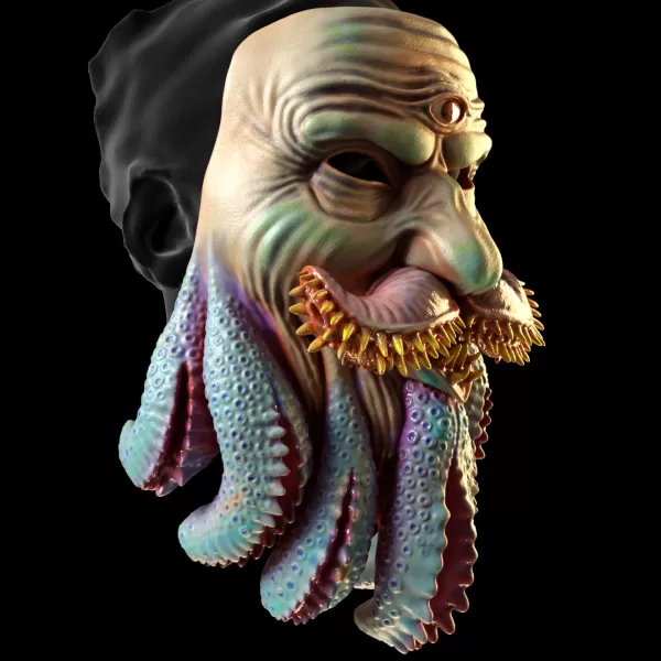 Santa Claus mask cosmic horror - Model preview 3