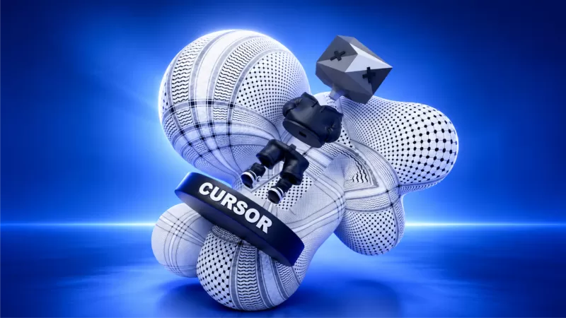 Cursor Inspired Mascot Figure Desk Sign and Keychain - Model preview 5