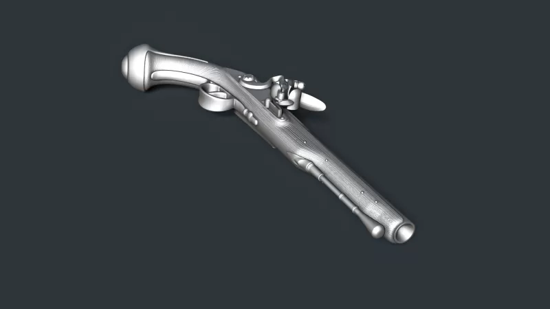 Flintlock Pistol RoZ - Model preview 5