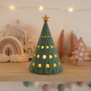 Christmas Tree Candle Holder | Centerpiece Holiday Decoration - Model thumbnail 2