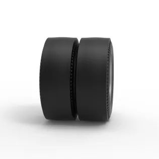 Double Wheel of vintage dragster Scale 1:25 - Model thumbnail 3