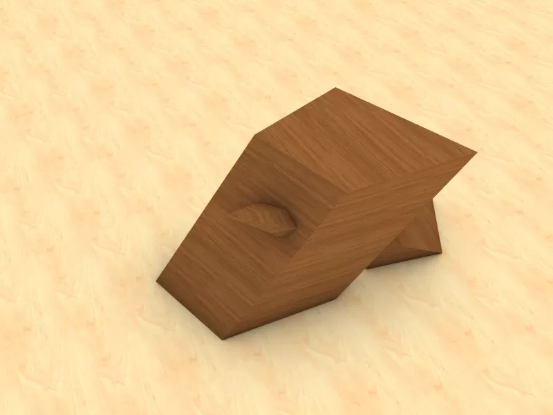 Intersection of Pyramid and Parallelepiped - Model preview 3