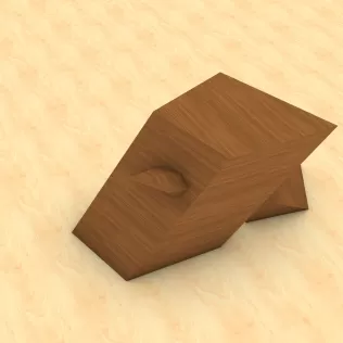 Intersection of Pyramid and Parallelepiped - Model thumbnail 3