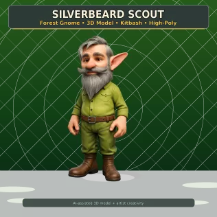 Forest Gnome Character Collection Kitbash High-Poly 3D Model - Model thumbnail 2