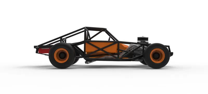 Vintage Dirt late model Race car Base Version 3 Scale 1:25 - Model preview 18