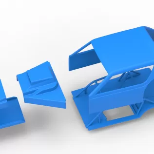 Shell of Vintage Asphalt Modified stock car V8 Scale 1:25 - Model thumbnail 18