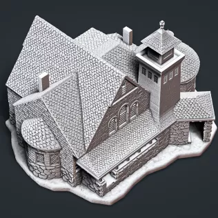 Mont Vernon Congregational Church 1896 - Model thumbnail 8