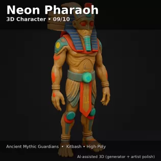 Ancient Mythic Guardians – 10x High-Poly Character Pack - Model thumbnail 18
