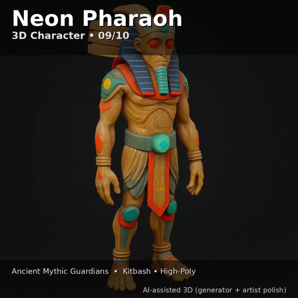 Ancient Mythic Guardians – 10x High-Poly Character Pack - Model preview 18