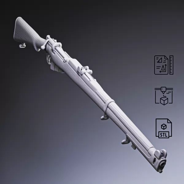 Lee Enfield MkIII Bolt-Action Rifle #RoZ - Model preview 5