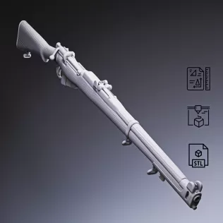 Lee Enfield MkIII Bolt-Action Rifle #RoZ - Model thumbnail 5