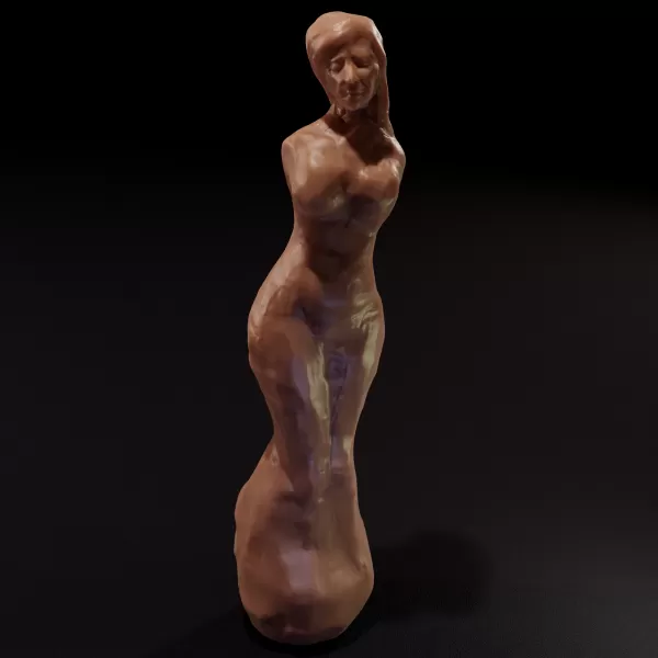Female Bust of Abstract Sculpture - Model preview 2
