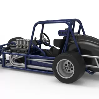 Pavement Silver Crown Car Base Version 2 Scale 1:25 - Model thumbnail 12