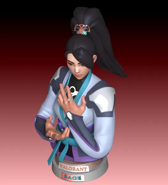 Sage Bust FanArt - Model preview 6