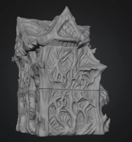 Lovecraftian Monster Building STL File for 3D Printing - Model preview 11