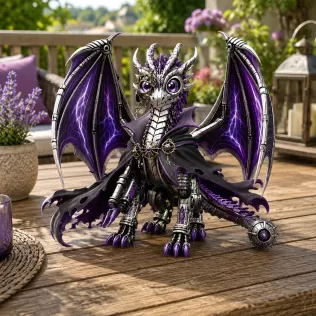 Shadow Mecha Dragon STL File for 3D Print - Model thumbnail 4