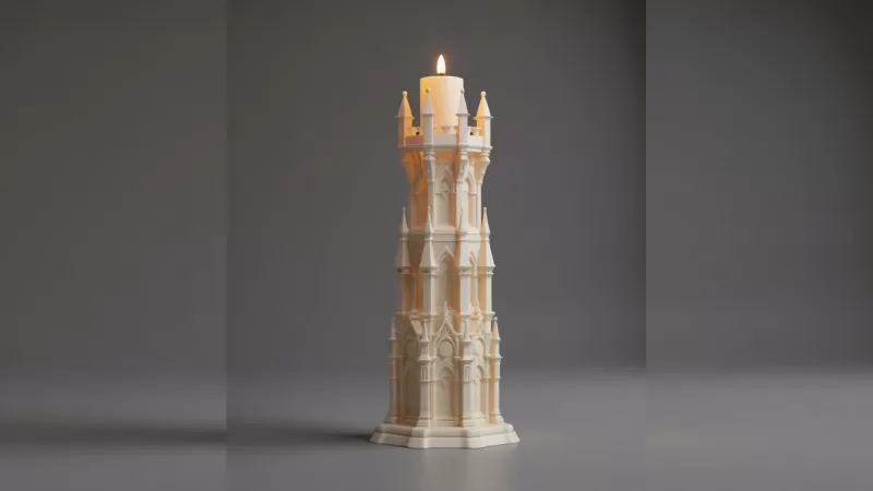 Gothic Candle Tower – Sentinel - Model preview 10