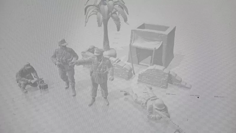 Afrikakorps in the Desert – 3D Printable STL Figure Set - Model preview 4