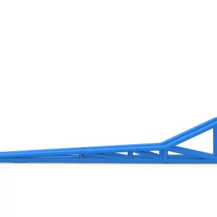 Frame of old school Front engine dragster Version 8 Scale 1:25 - Model thumbnail 6