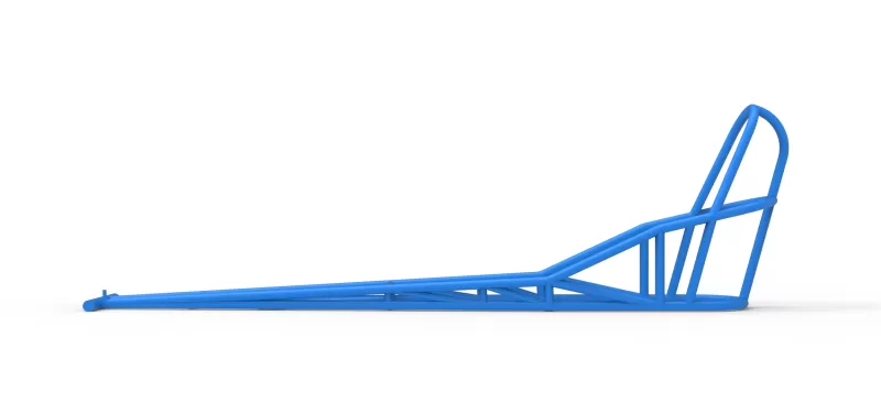 Frame of old school Front engine dragster Version 8 Scale 1:25 - Model preview 6