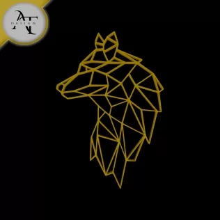 Wolf - Geometric - 2D Wall Art Decor