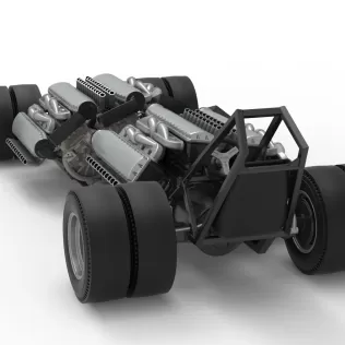 Vintage AWD Dragster Base Scale 1:25 - Model thumbnail 14