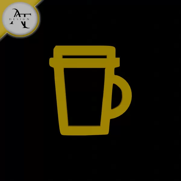Simple Coffee Cup Symbol - 2D Art - Model preview 1