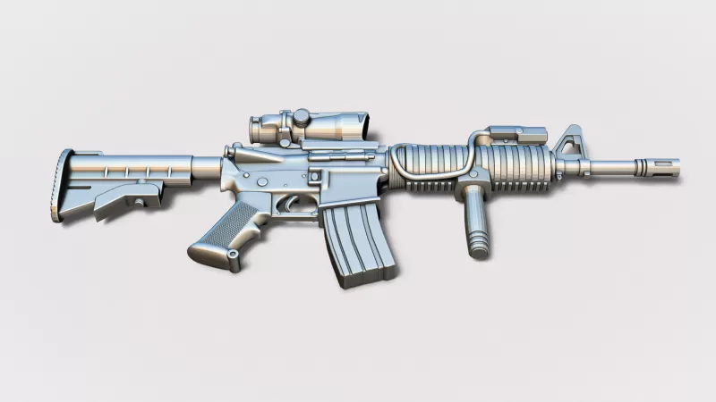 M4 SOPMOD with ACOG - Model preview 2