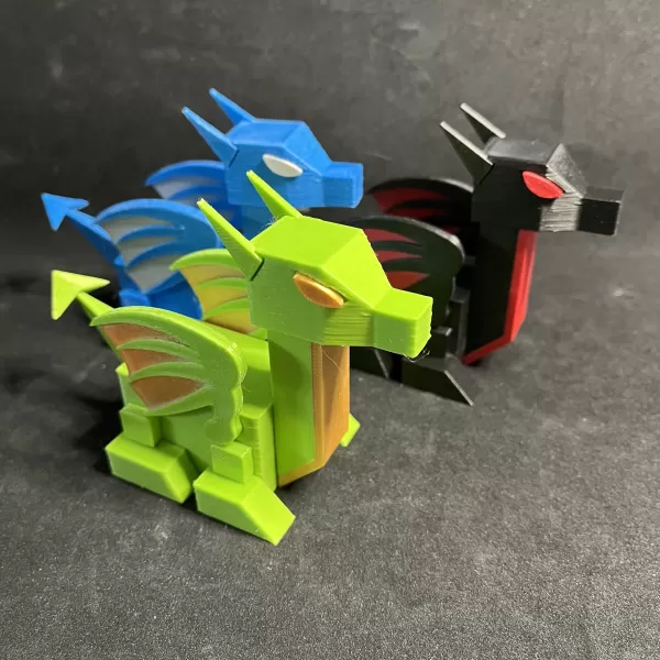 Low Poly Baby RoboDragon - Model preview 9