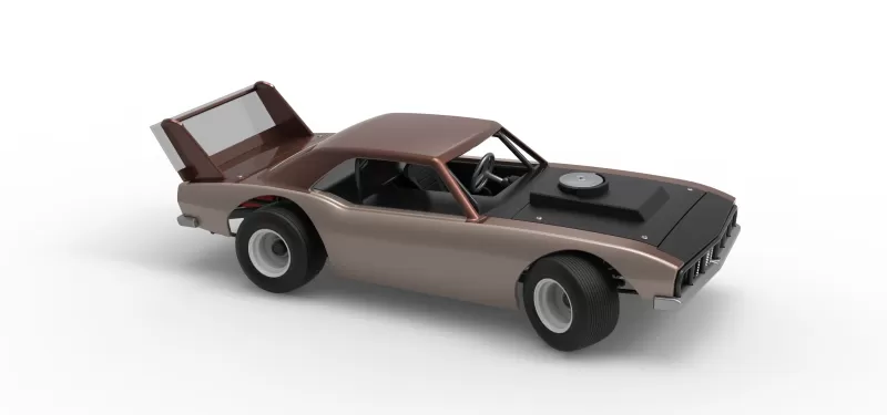 Vintage Semi-Late Model Stock Car while turning Scale 1:25 - Model preview 24