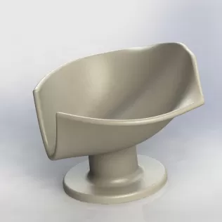 Self-Draining Soap Dish with Water Channel - Model thumbnail 3