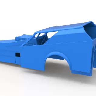 Shell of Vintage Dirt Modified stock car Version 7 Scale 1:25 - Model thumbnail 9