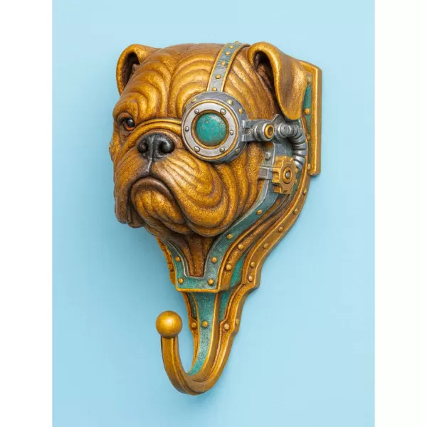 Steampunk Bulldog Wall Hook - Model preview 1