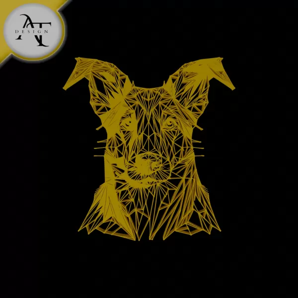 Dog - Geometric - 2D Wall Art Decor - Model preview 1