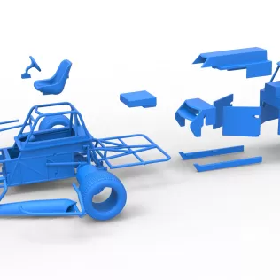 Vintage Dirt Modified stock car Version 5 Scale 1:25 - Model thumbnail 28