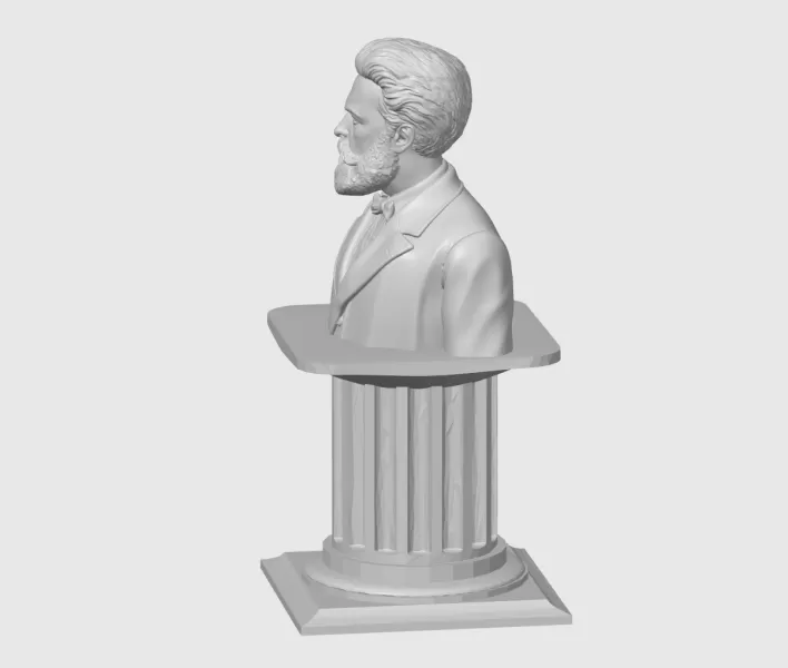 Hristo Botev 3d STL (Христо Ботев) - Model preview 3