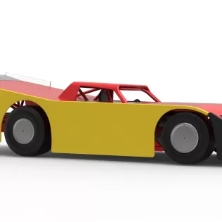 Vintage Dirt late model Race car Version 5 Scale 1:25 - Model thumbnail 25