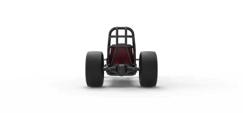 Vintage Front engine dragster Base Version 5 Scale 1:25 - Model preview 14