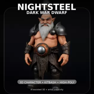 Forgefolk Guardians – High-Poly Dwarf & Gnome Character Pack (5 - Model thumbnail 10