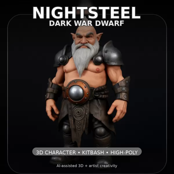 Forgefolk Guardians – High-Poly Dwarf & Gnome Character Pack (5 - Model preview 10