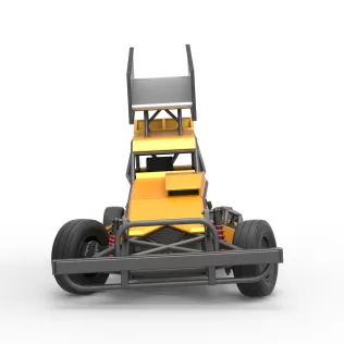 New Zealand Superstock car while turning Version 4 Scale 1:25 - Model thumbnail 7