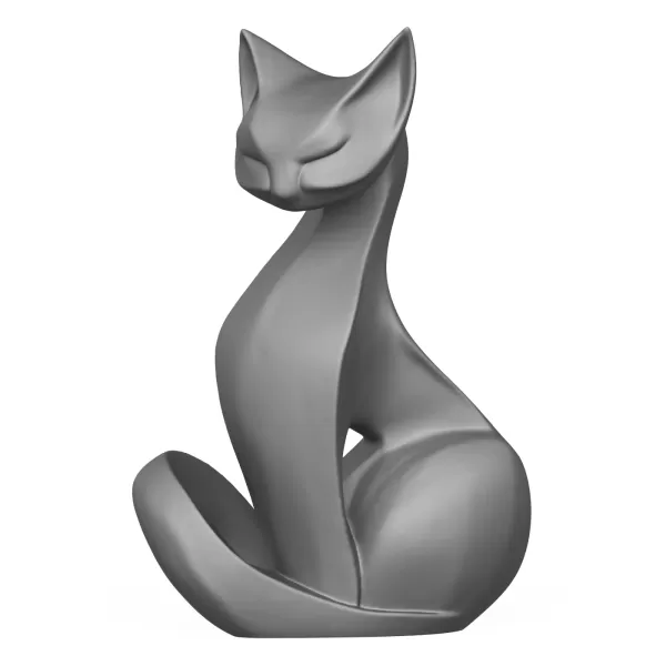 Decorative Cat Statue 3D Print Model - Model preview 1